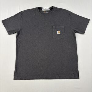 Carhartt XL Gray Pocket T-Shirt 100% Cotton Workwear Casual Tee